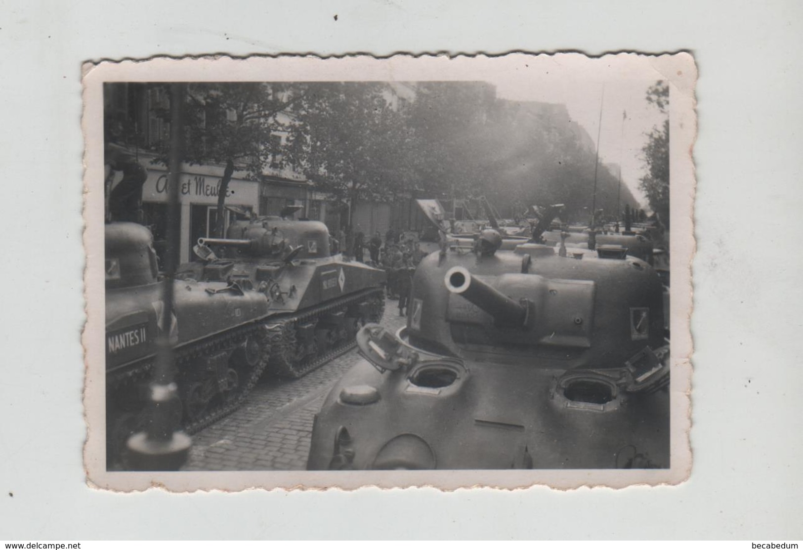 Photo Originale Chars Tanks à Identifier  1945 DB Allemagne - Krieg, Militär