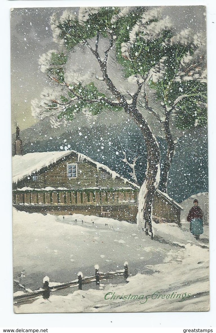 Christmas Postcard Published By Da Costa Londonchristmas Greetings Art De Vienne 303 - Other & Unclassified