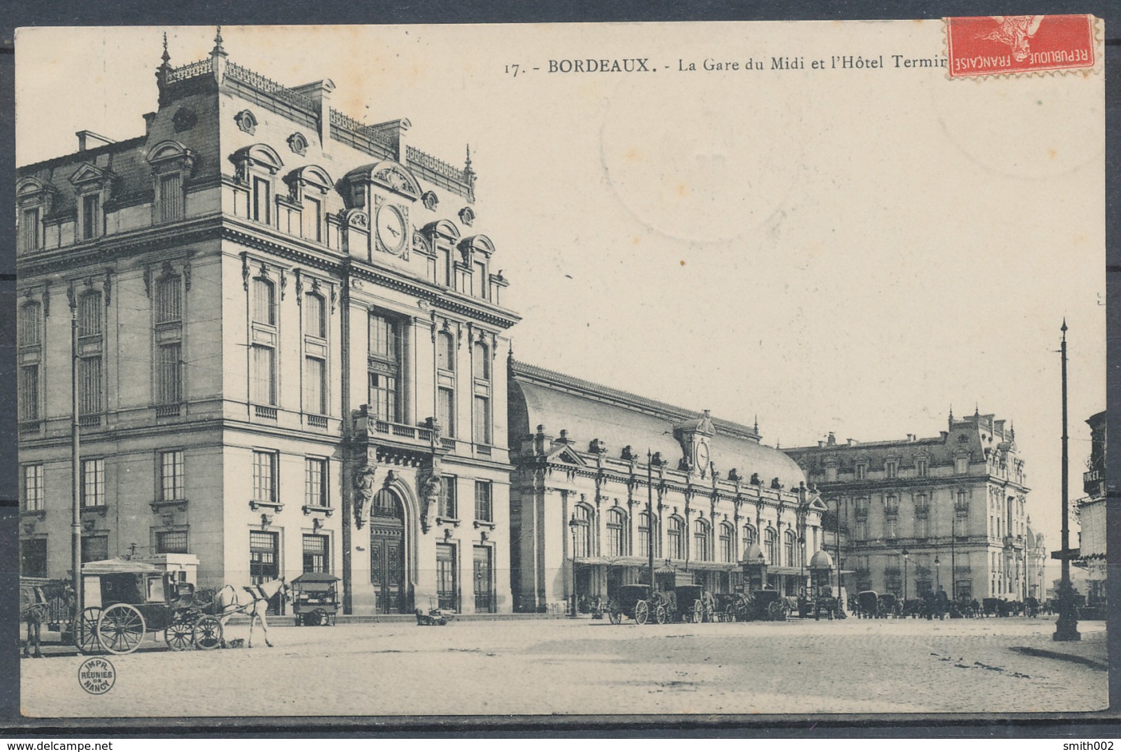 CPA [33] - BORDEAUX, La Gare Du Midi Et L'Hôtel - Bordeaux