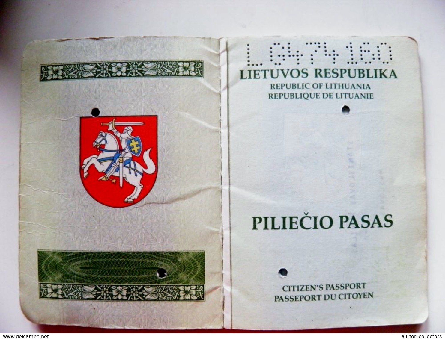 Passport Lithuania 1992 - Historical Documents