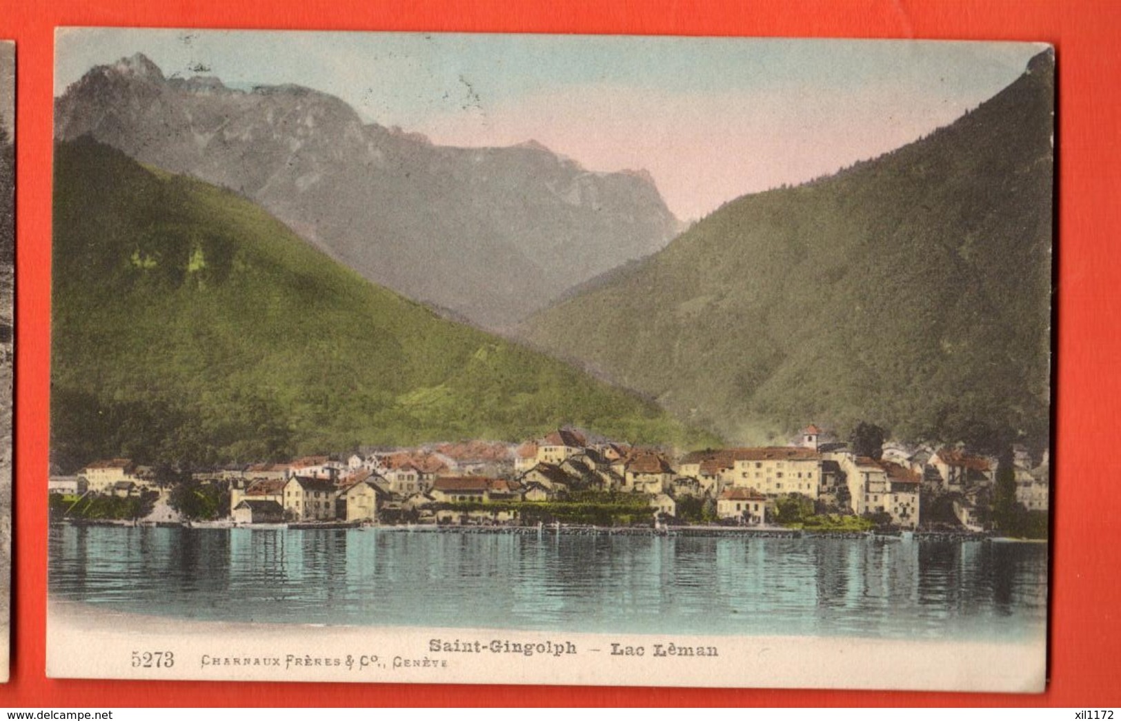 TSN-25 Saint-Gingolph  Lac Léman Circulé 1909  Vers France. - Saint-Gingolph