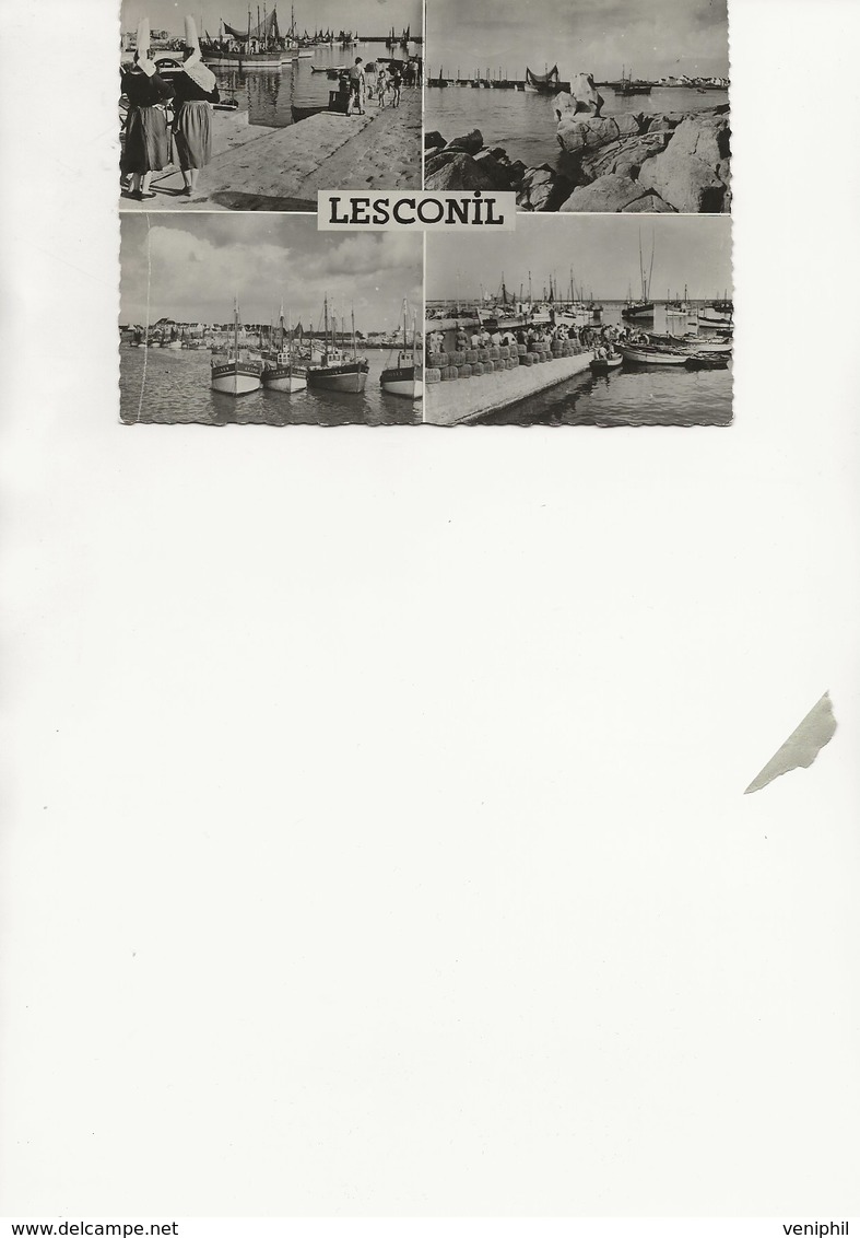 CARTE PHOTO "LESCONIL" FINISTERE  -LE PORT . - Lesconil