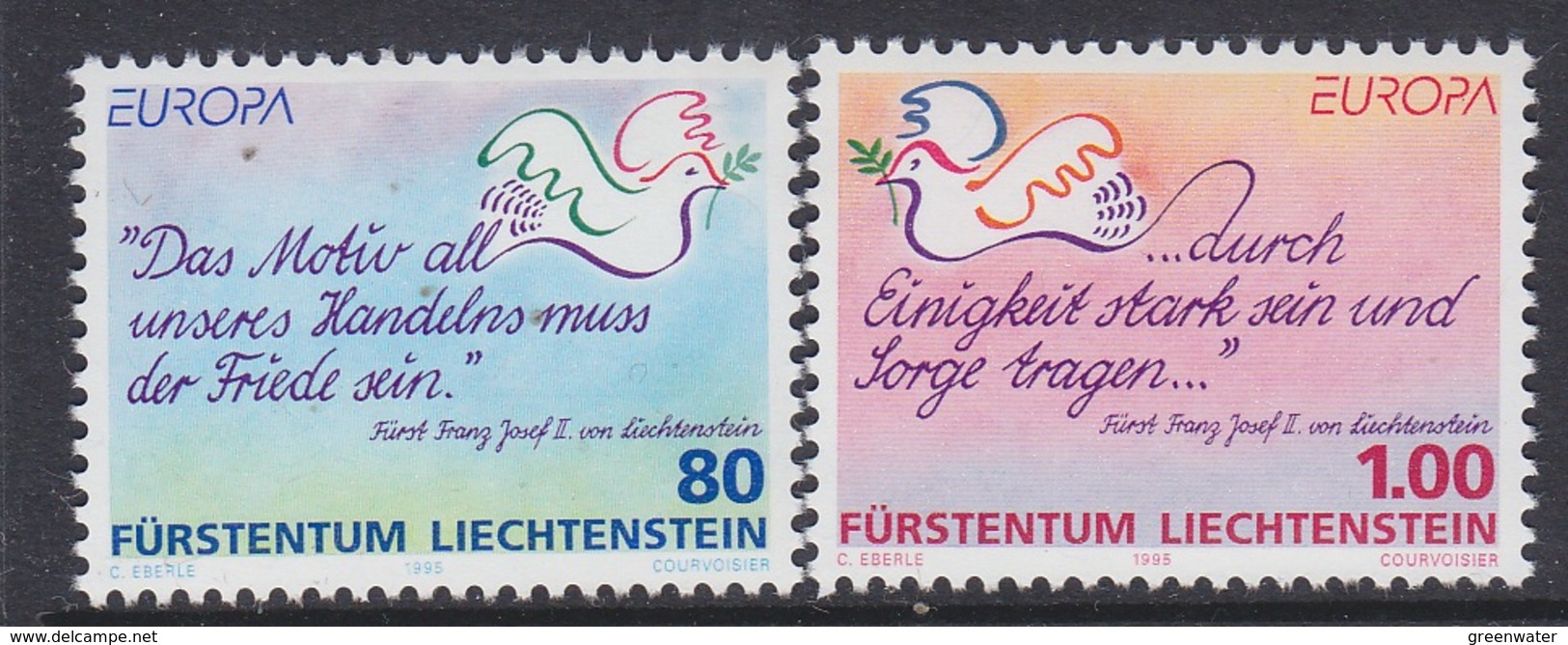 Europa Cept 1995 Liechtenstein 2v ** Mnh (43470B) - 1995