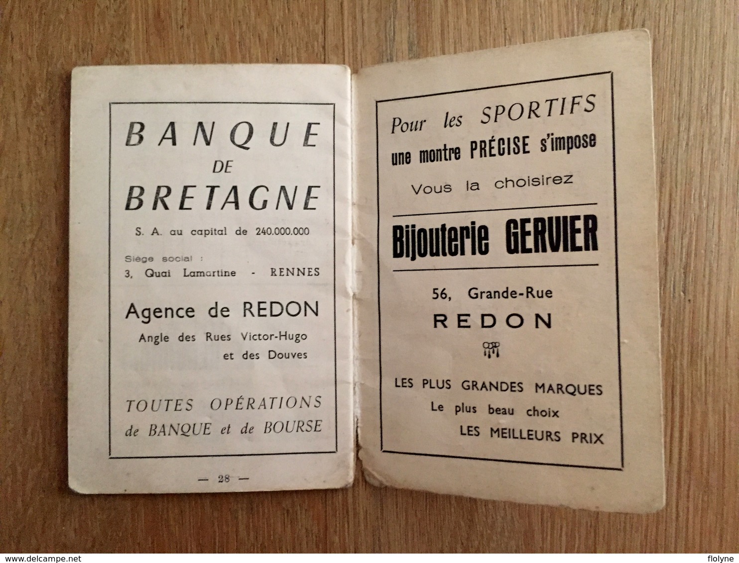 Redon - Union Sportive St Conwoïon Saison 1959/60 - Calendrier Des Matchs - Illustré - Foot Football - Pubs - Redon