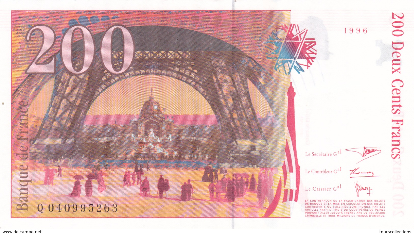 FAY 75/03a - 200 FRANCS EIFFEL  - 1996 NEUF  Alphabet Q - 200 F 1995-1999 ''Eiffel''