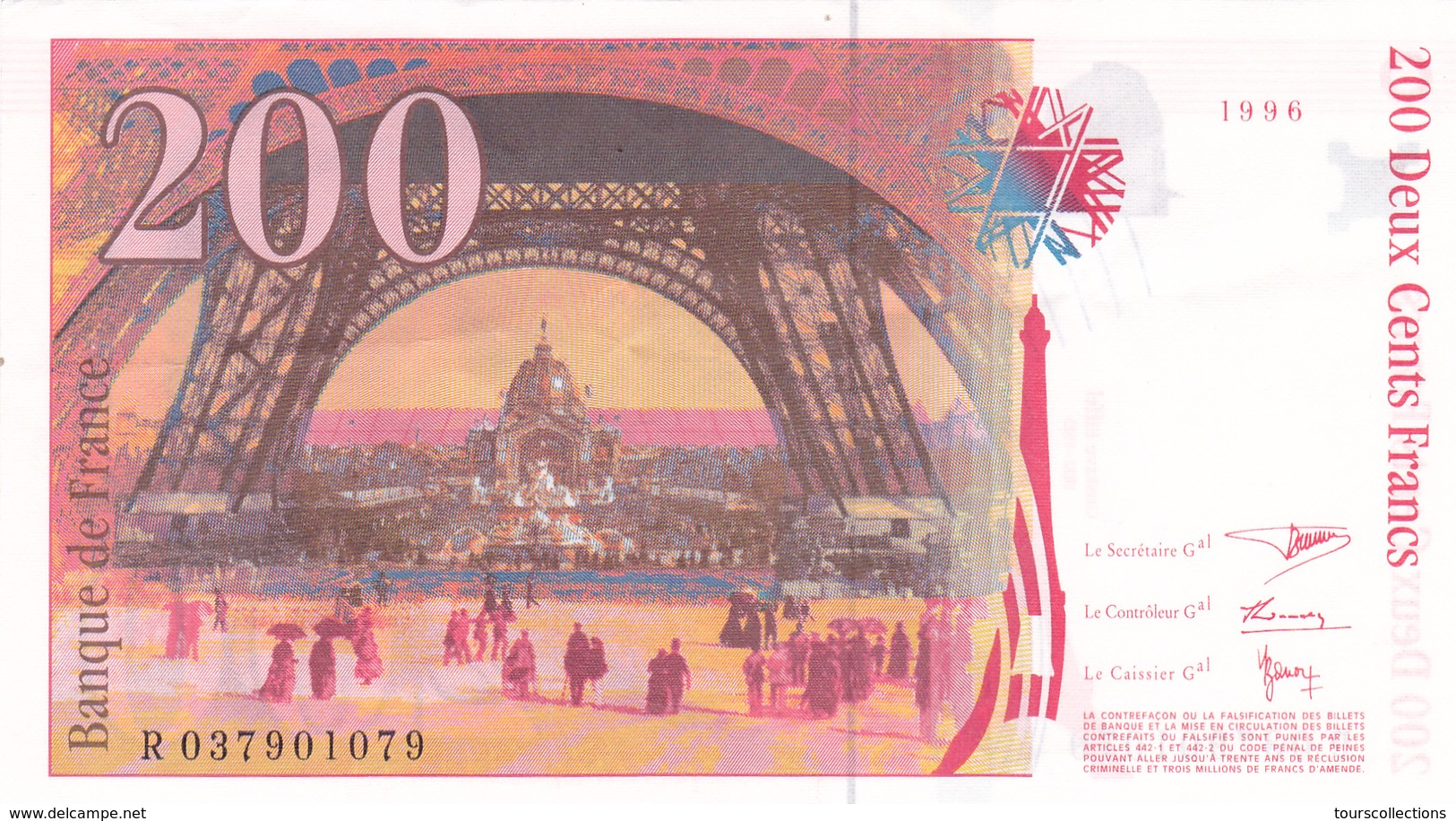 FAY 75/03a - 200 FRANCS EIFFEL  - 1996 SUP +  Alphabet R - 200 F 1995-1999 ''Eiffel''