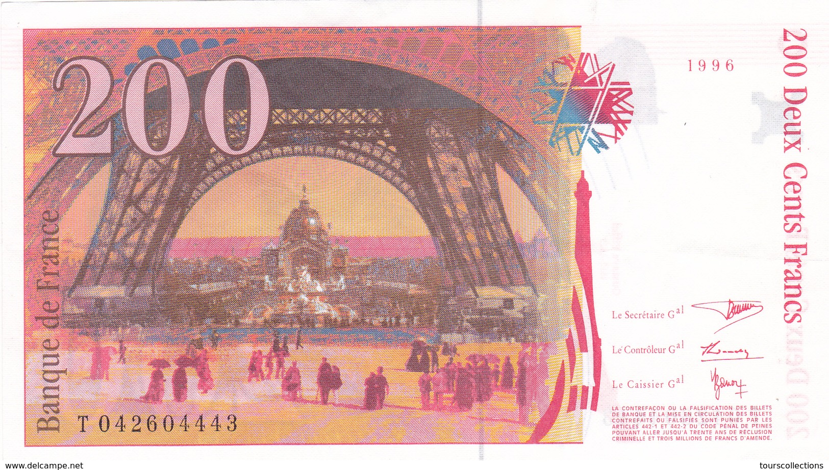 FAY 75/03a - 200 FRANCS EIFFEL  - 1996 SUP +  Alphabet T - 200 F 1995-1999 ''Eiffel''