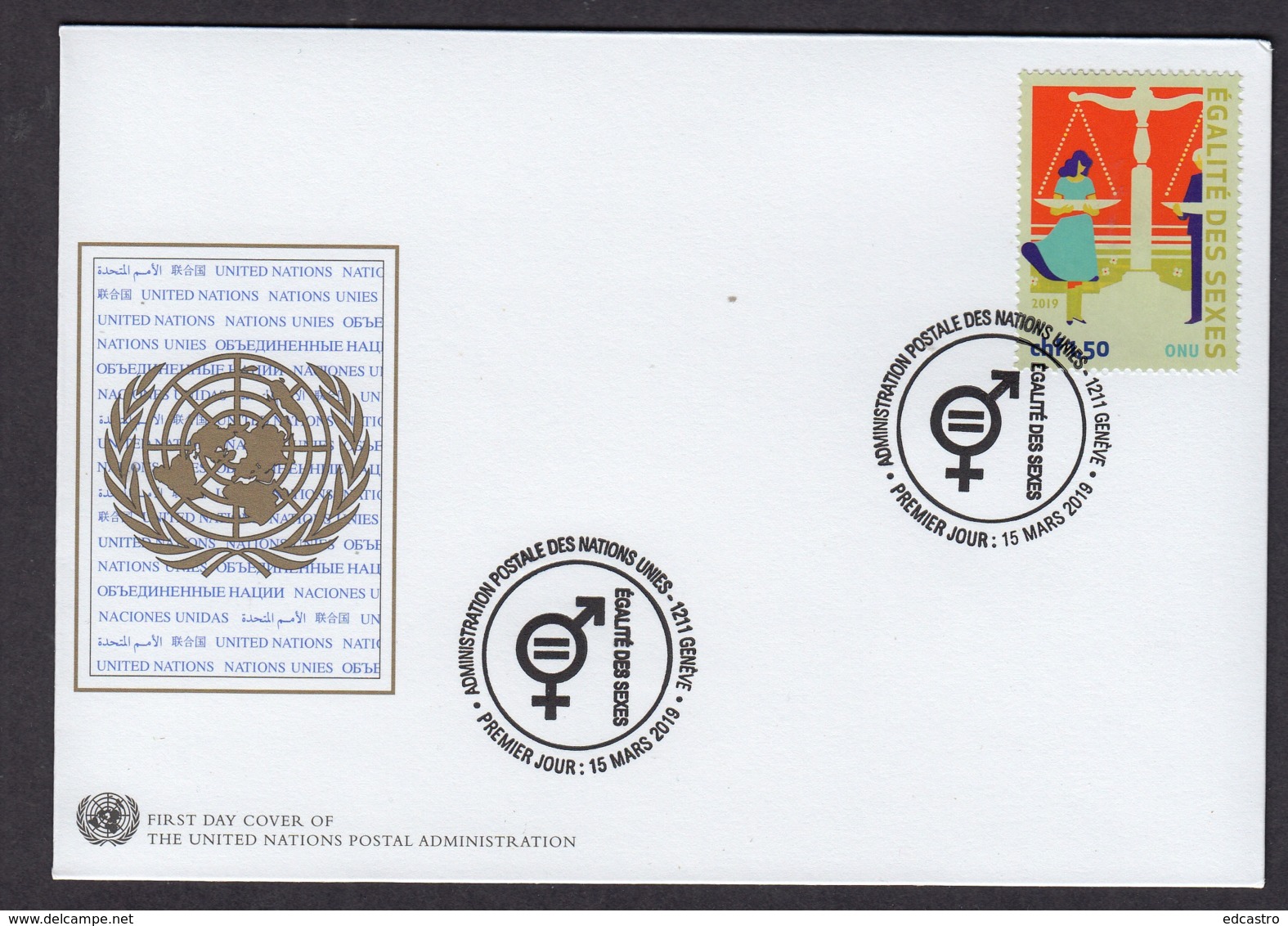 1.- UNITED NATIONS 2019 GENEVA OFFICE - FDC - Gender Equality - FDC