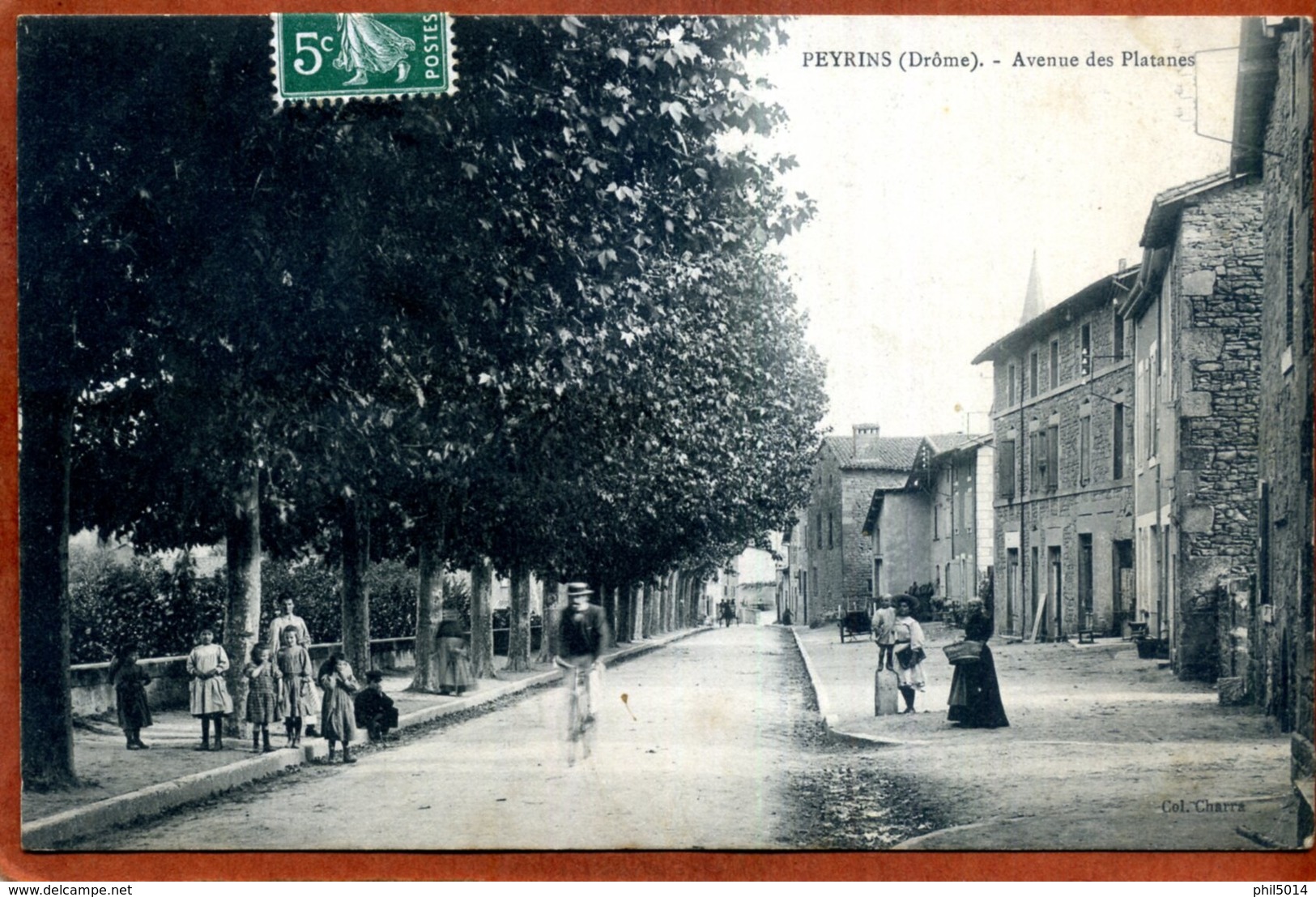 26  CPA De PEYRINS   Avenue Des Platanes    Joli Plan Animé     1908       Bon état - Autres & Non Classés