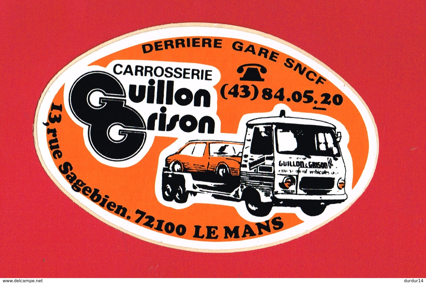 1 Autocollant LE MANS Carrosserie GUILLON GRISON - Autocollants