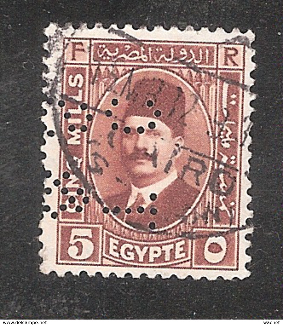 Perfin Perforé Firmenlochung Egypt Scott 135 TC & S Thomas Cook And Son - Used Stamps