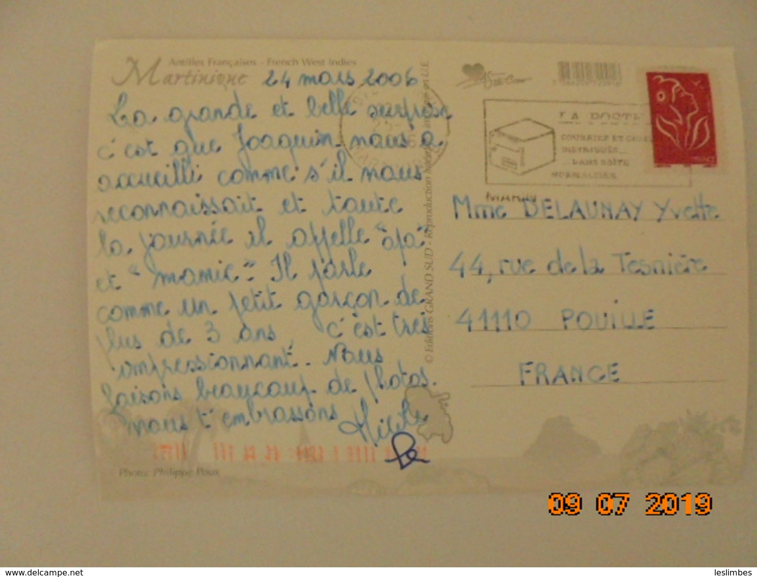 Martinique. Antilles Francaises. French West Indies. Grand Sud Postmarked 2006. - Autres & Non Classés