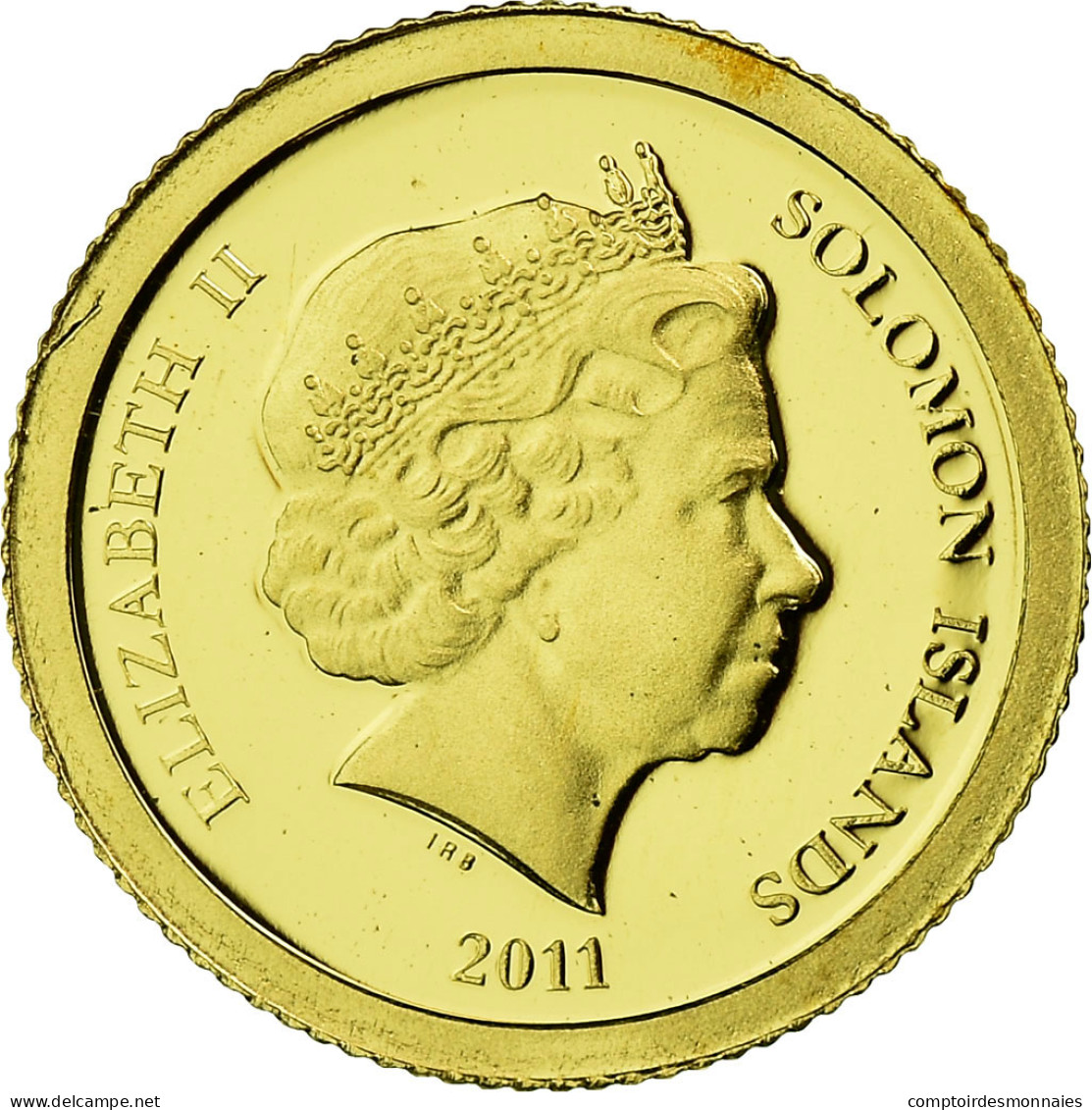 Monnaie, Îles Salomon, Elizabeth II, Statue De Zeus, 5 Dollars, 2011, B.H. - Salomonen