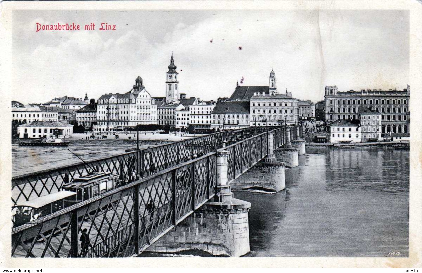 LINZ (OÖ) - Donaubrücke, Gel.1917 - Linz