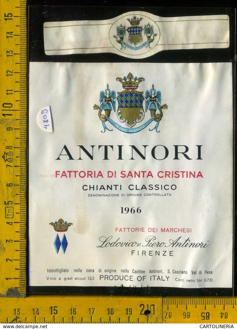 Etichetta Vino Liquore Chianti C. 1966 Fatt. Dei Marchesi-S. Casciasno FI - Altri & Non Classificati