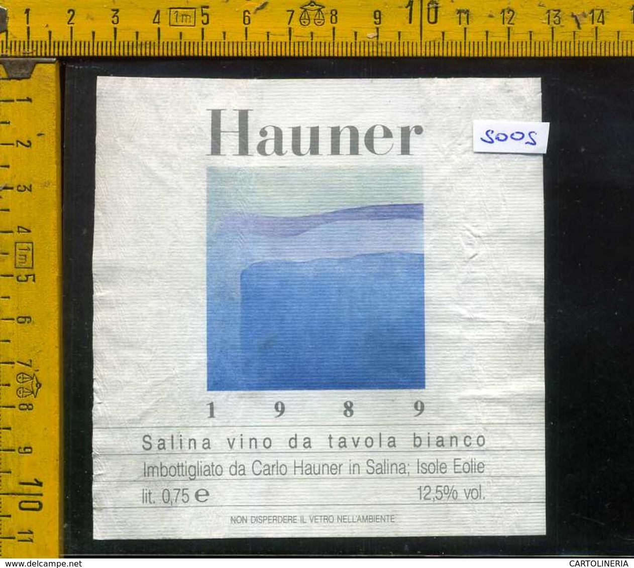 Etichetta Vino Liquore Hauner 1989 Carlo Hauner - Salina Isole Eolie - Altri & Non Classificati