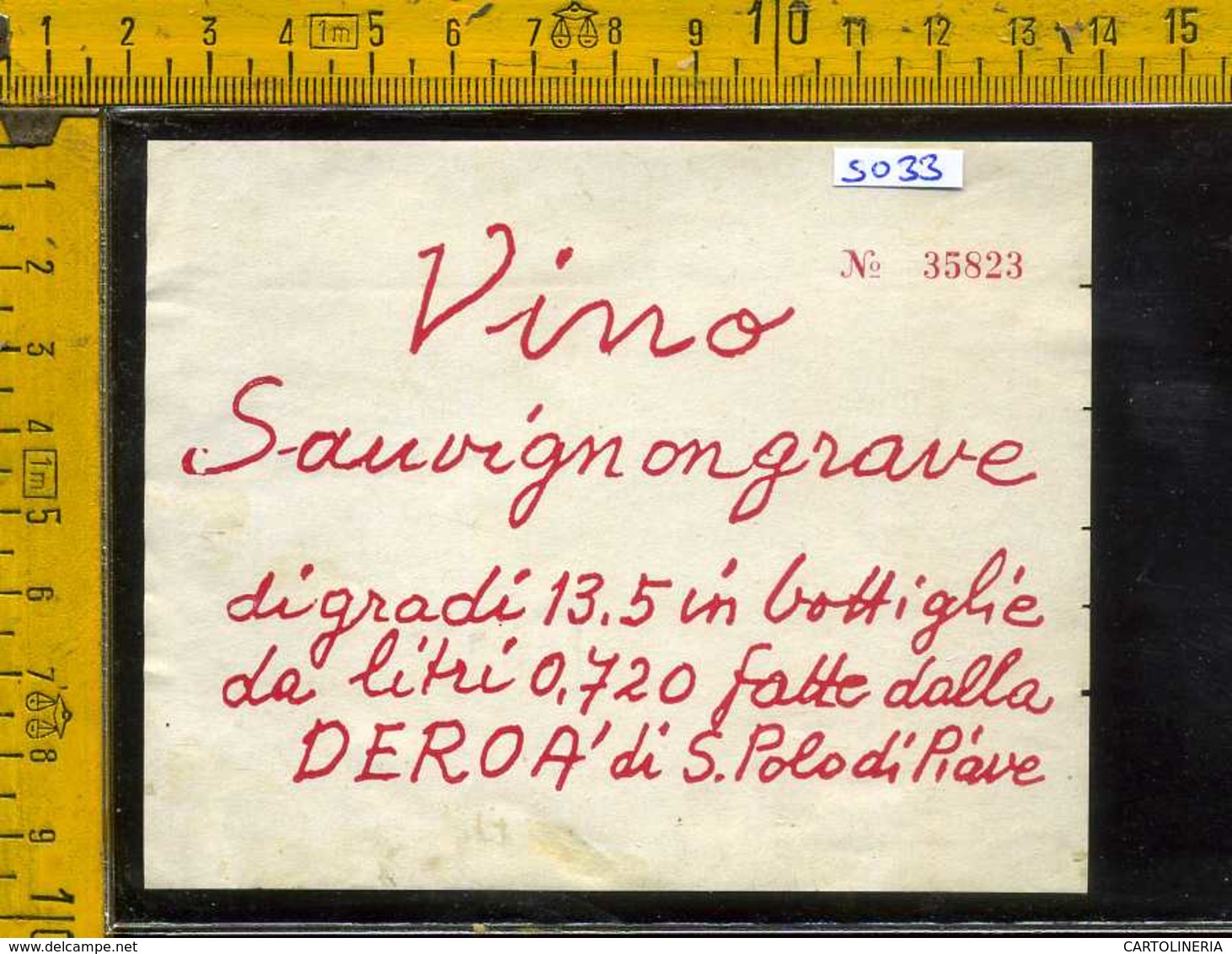 Etichetta Vino Liquore Sauvignon Grave Fatt. Dalla Deroà S. Paolo Di Piave - Altri & Non Classificati