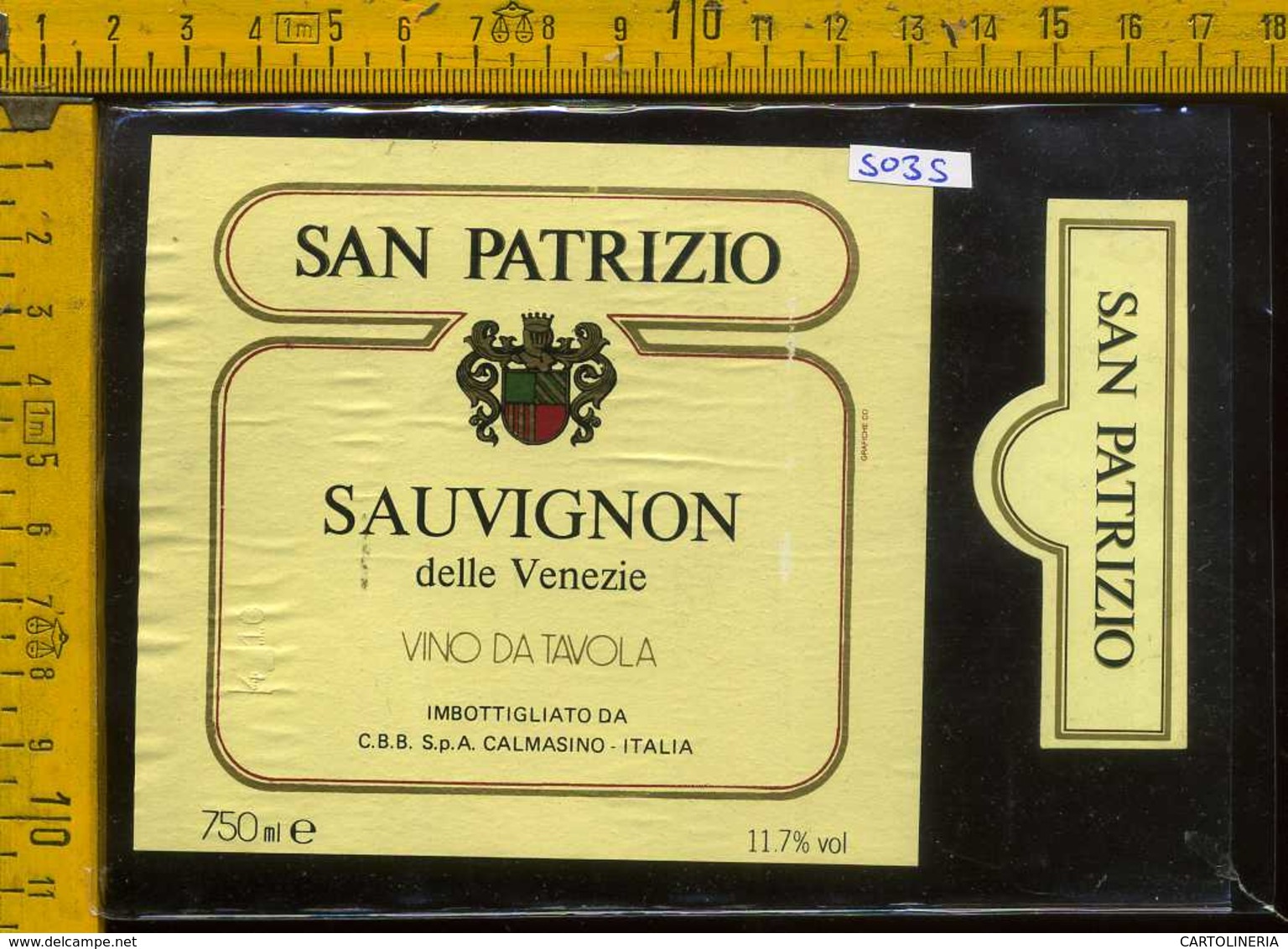 Etichetta Vino Liquore Sauvignon Delle Venezie S. Patrizio - Calmasino VR - Altri & Non Classificati