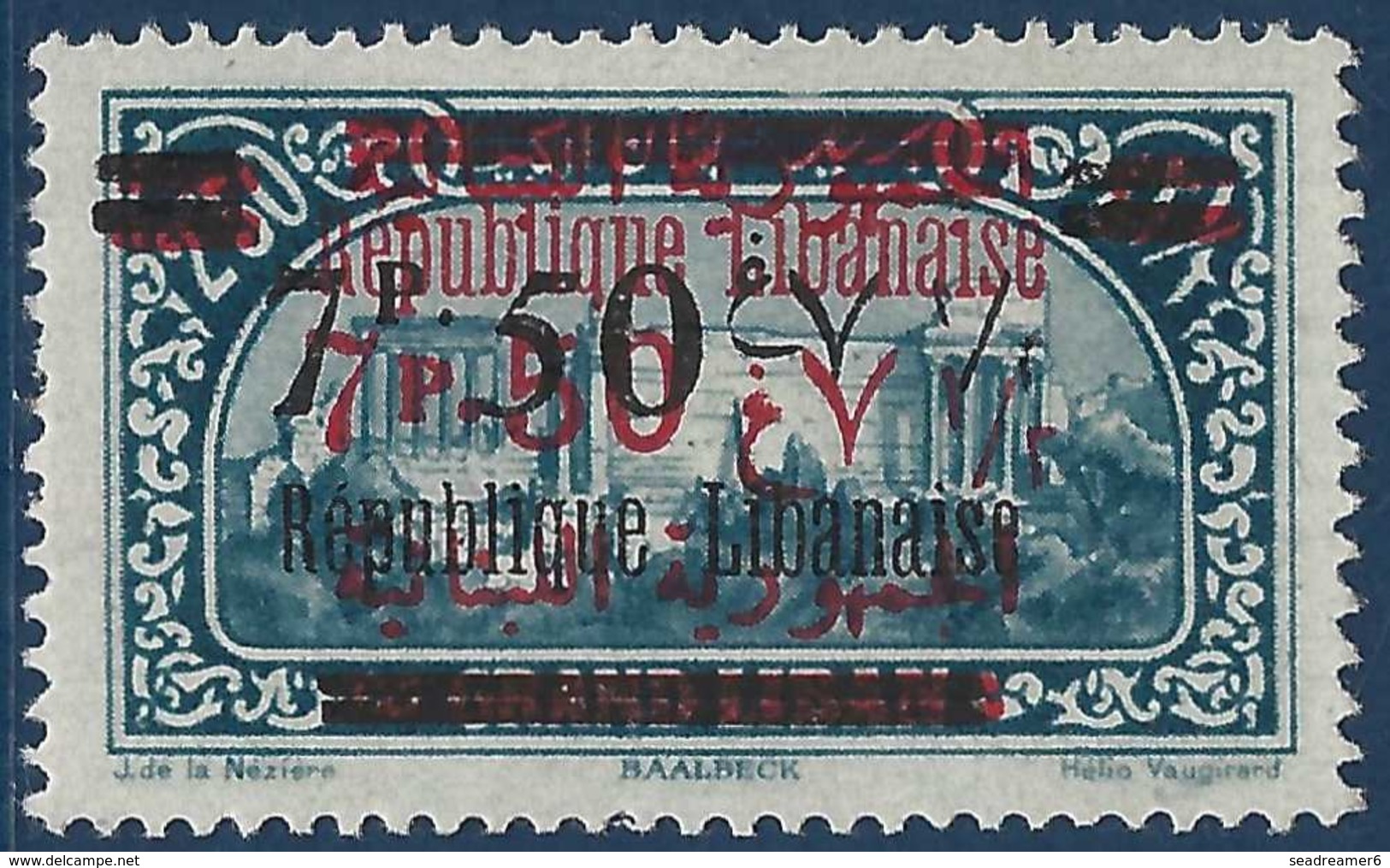 France Colonies Grand Liban N°118D**(Maury 2009) Erreur De Surcharge Sur N°111 RR - Unused Stamps