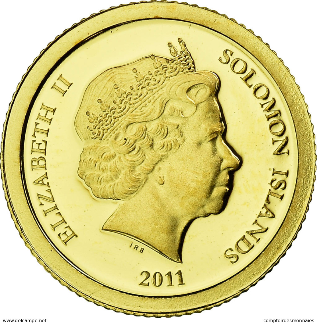 Monnaie, Îles Salomon, Elizabeth II, Le Temple D'Artémis, 5 Dollars, 2011 - Salomonen