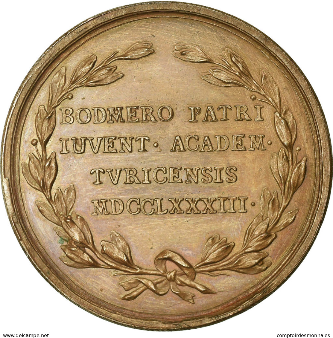 Suisse, Médaille, Johann Jacob Bodmer, 1783, Boltschauser, SUP, Bronze - Autres & Non Classés