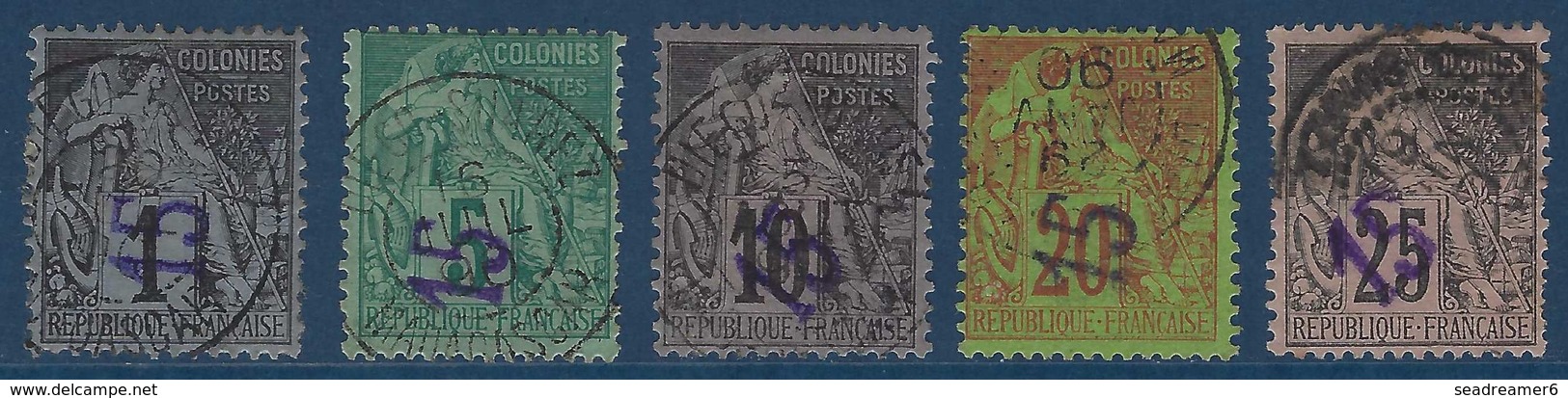France Colonies Diego Suarez N°1 à 5 Oblitérés TTB - Used Stamps