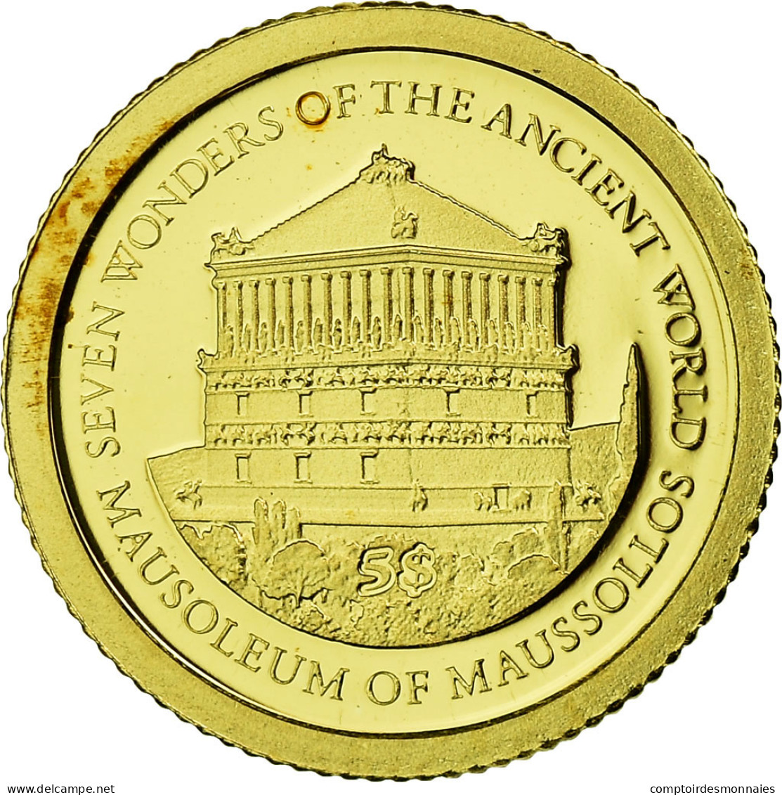 Monnaie, Îles Salomon, Elizabeth II, Mausolée De Mausole, 5 Dollars, 2011 - Salomonen