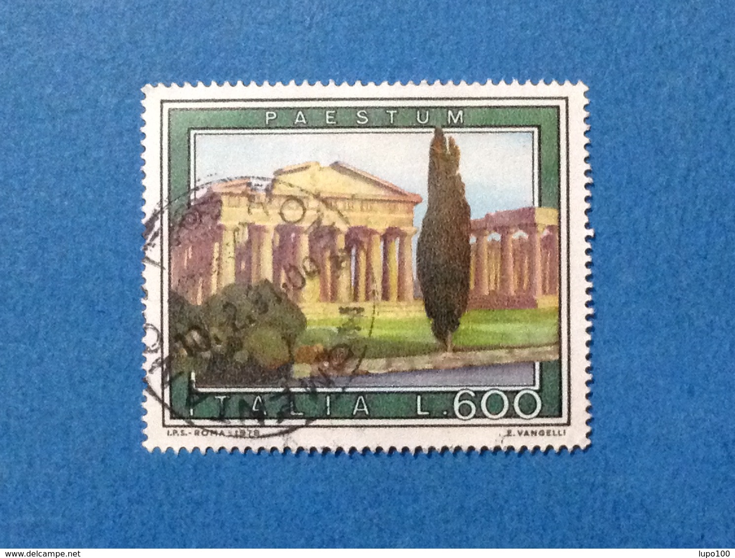 1978 TURISTICA PAESTUM 600 ITALIA FRANCOBOLLO USATO STAMP USED - 1971-80: Usati