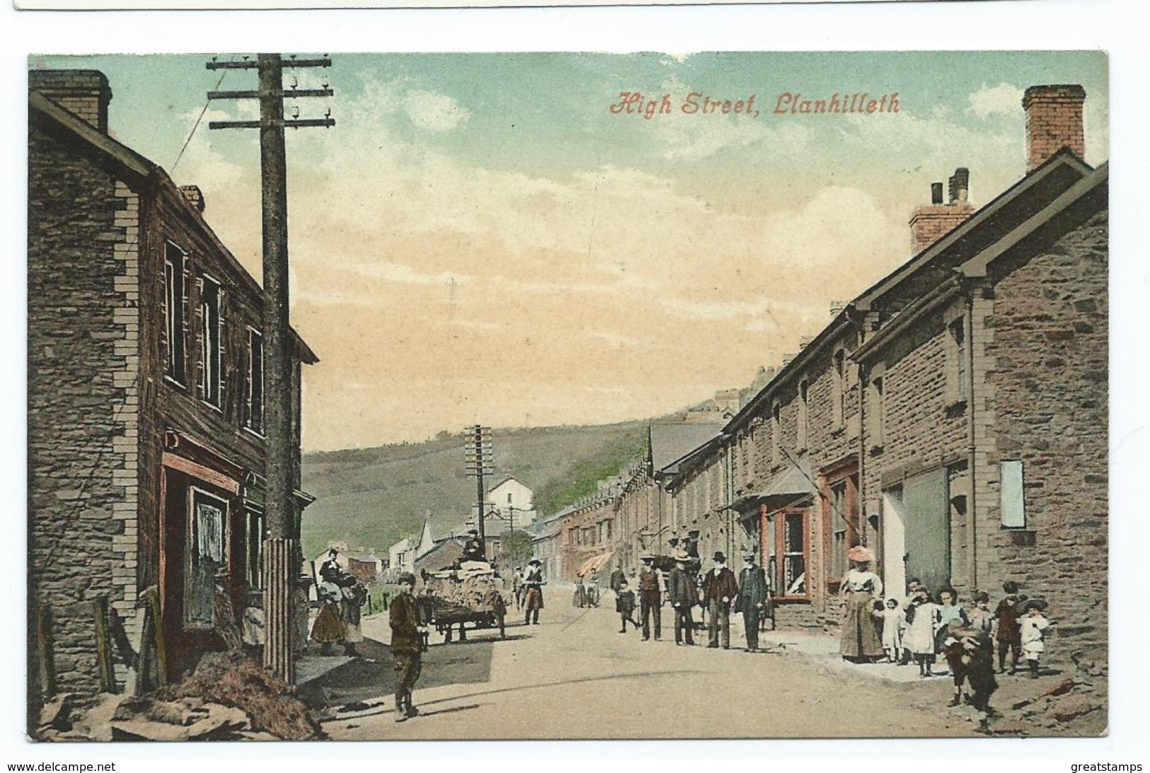 Postcard  Wales Llanhilleth High Street  Unused Monmouthshire   T.wares - Monmouthshire