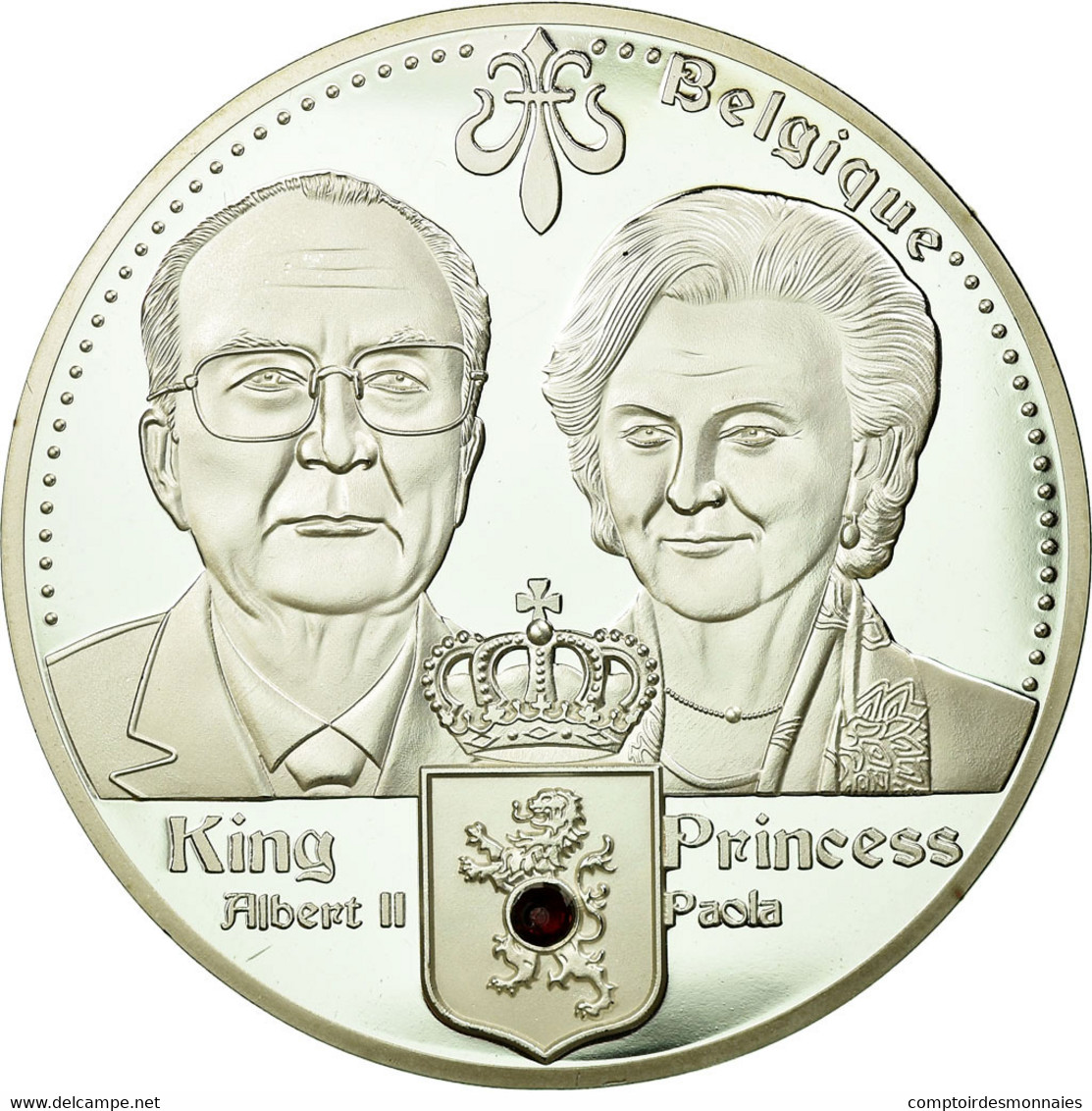 Belgique, Médaille, Les Dynasties Royales, Albert II Et Paola, FDC, Cuivre - Autres & Non Classés