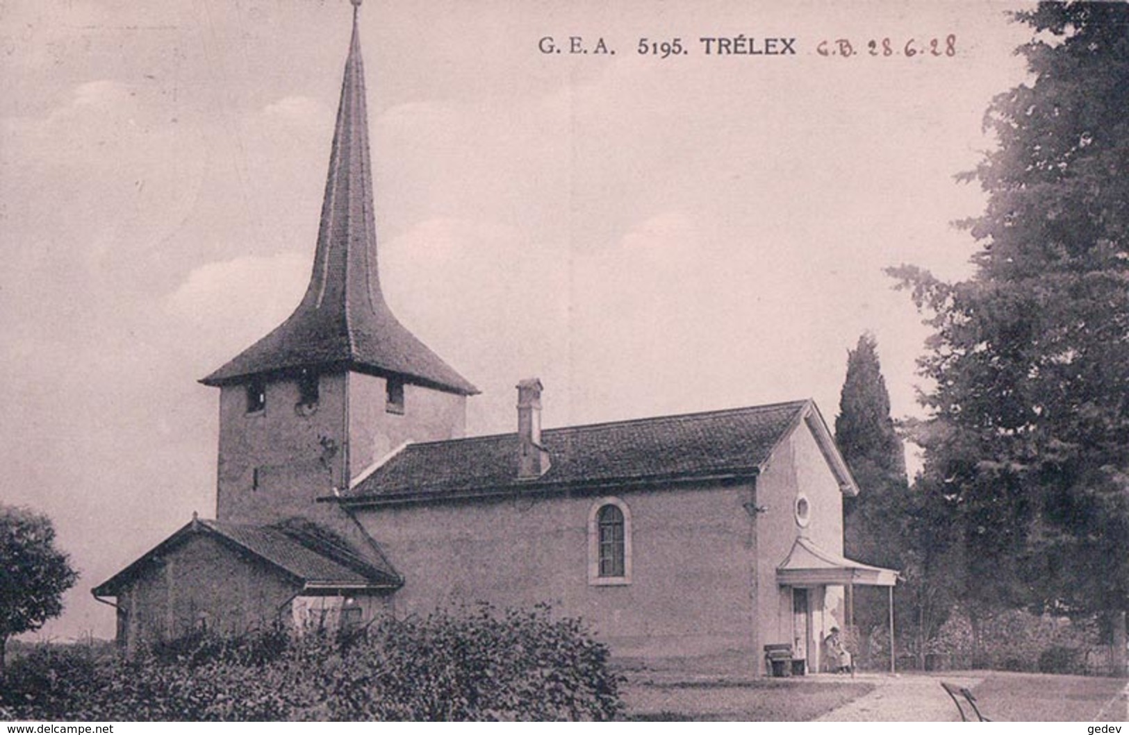 Trelex VD, L'Eglise (5195) Petit Pli D'angle - Trélex