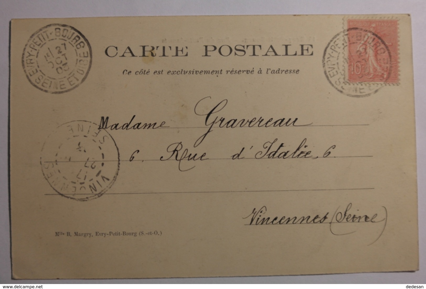 Cpa Evry Petit Bourg Rue Du Puits Jamets 1903 - TOR20 - Other & Unclassified