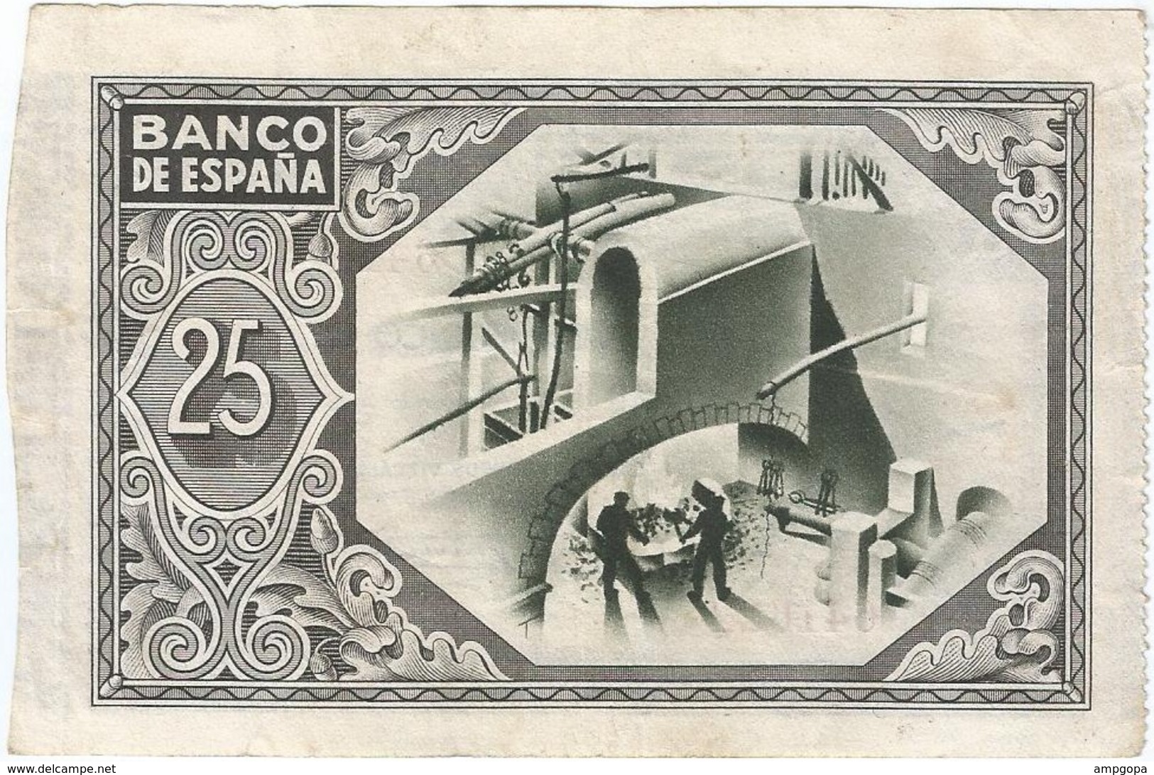 España - Spain 25 Pesetas 1-1-1937 Bilbao Pk-s 563 G Caja De Ahorros Vizcaína Ref 3511-2 - 25 Pesetas