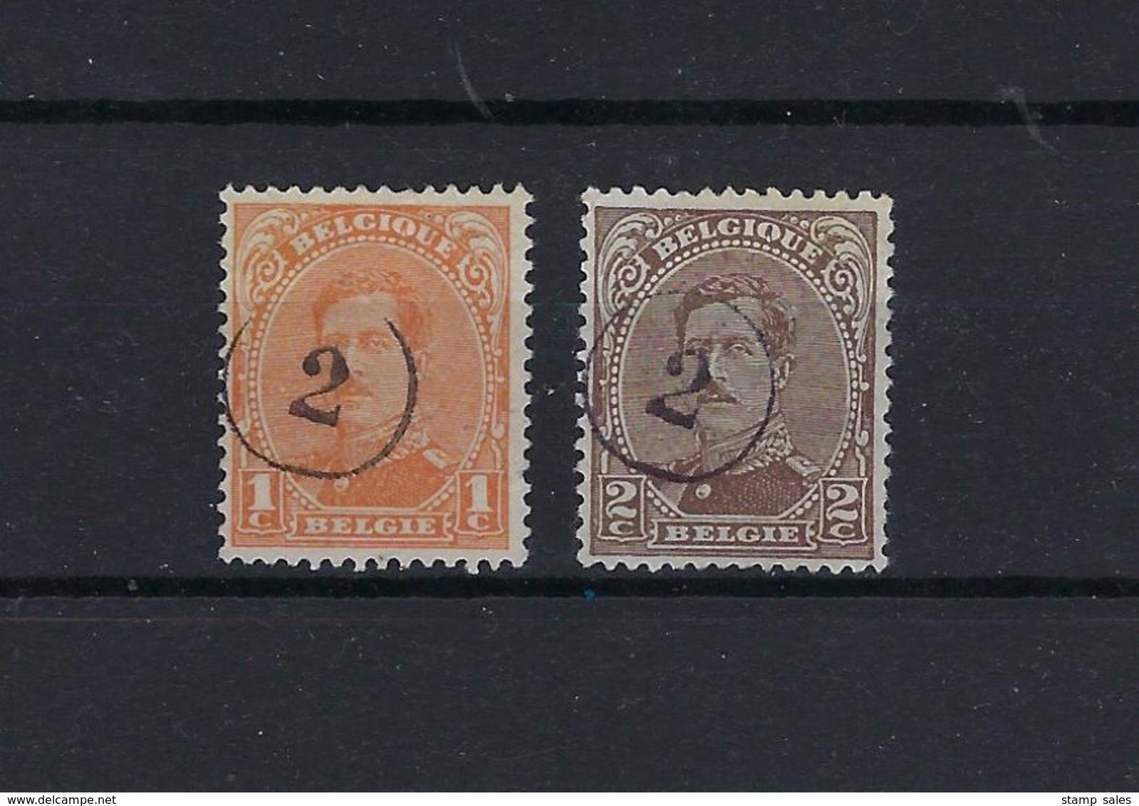 N°135/136 (ntz) GESTEMPELD POSTBODE STEMPEL - 1915-1920 Albert I