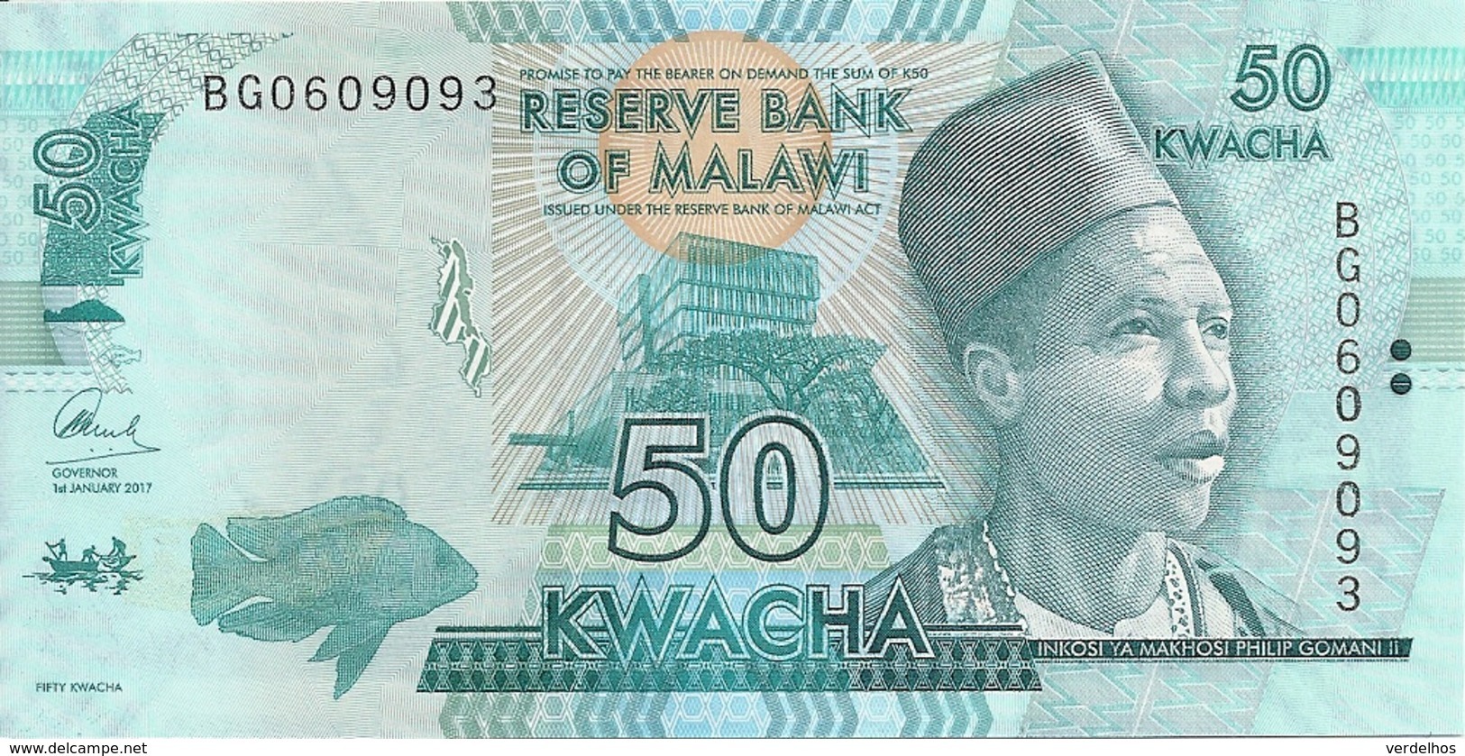 MALAWI 50 KWACHA 2017 UNC P 64 D - Malawi