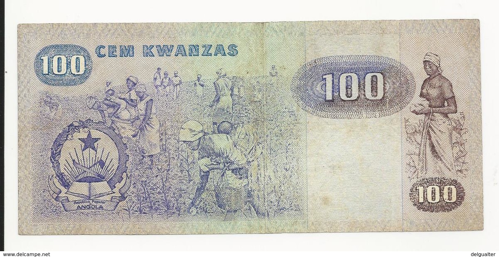 Angola 100 Kwanzas 1984 Perhaps VF - Angola