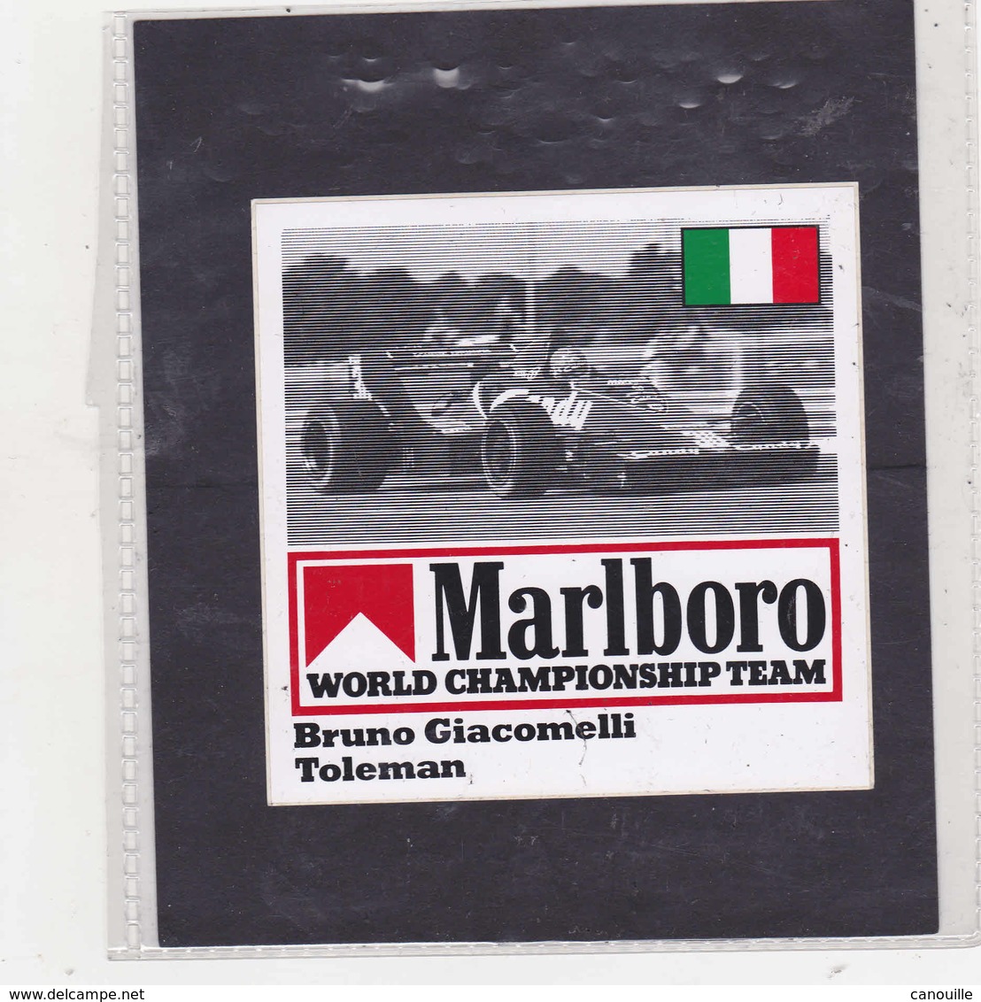 Sticker Marlboro Bruno Giacomelli - Toleman - Car Racing - F1