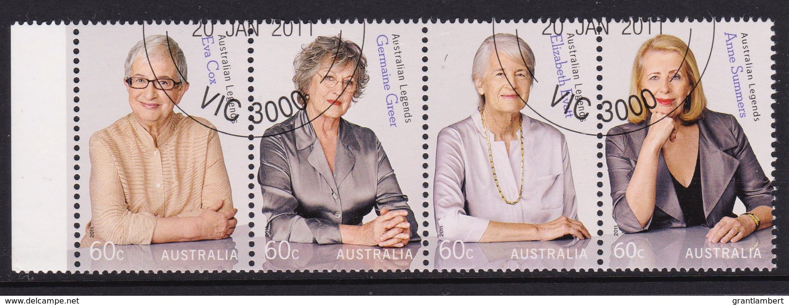 Australia 2011 Legends - Women, Equality Strip Of 4 CTO - Gebraucht