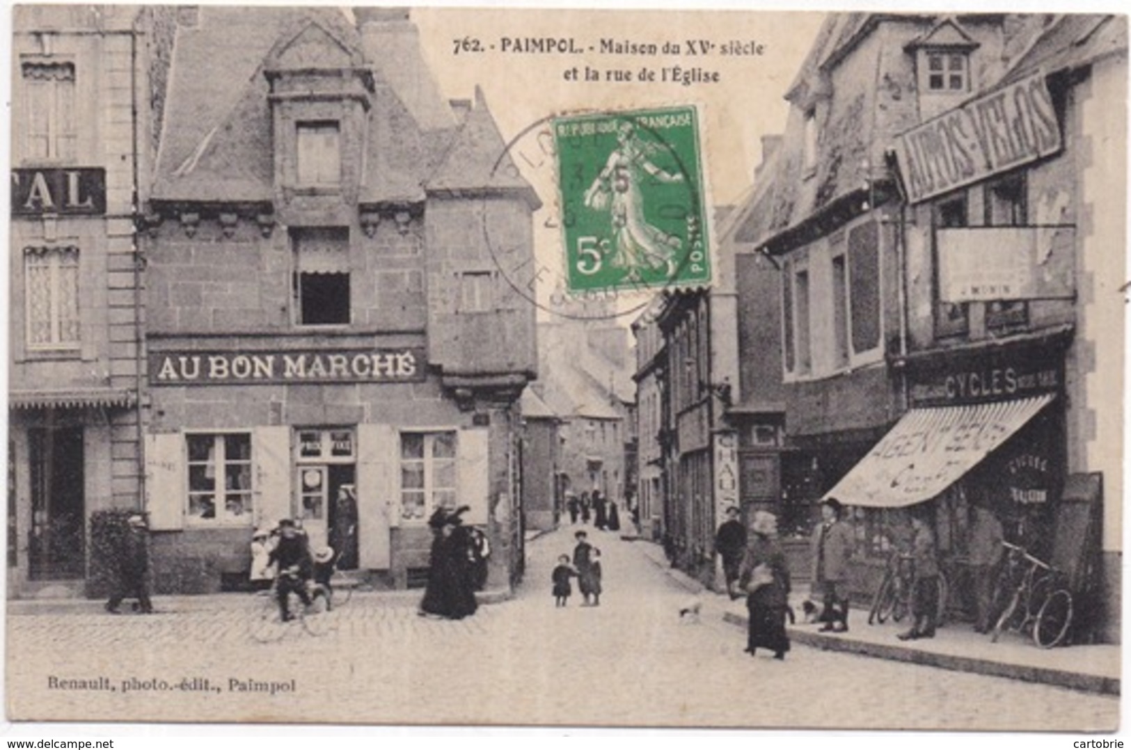 22  PAIMPOL - Maison Du XVè Et La Rue De L'Église - Paimpol