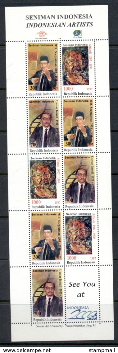 Indonesia 1997 Indonesian Artists Sheetlet MUH - Indonesia