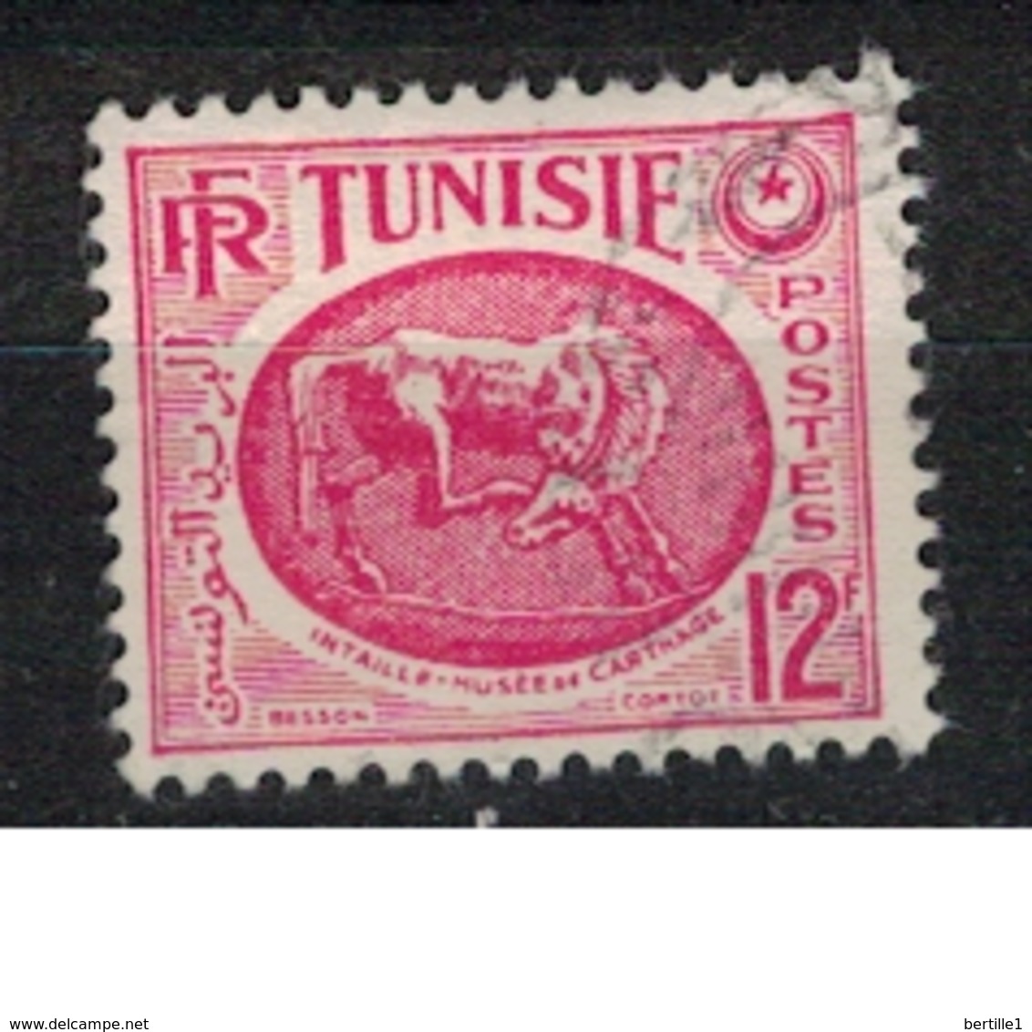 TUNISIE       N°  YVERT     343 B        OBLITERE       ( O   2/27 ) - Oblitérés
