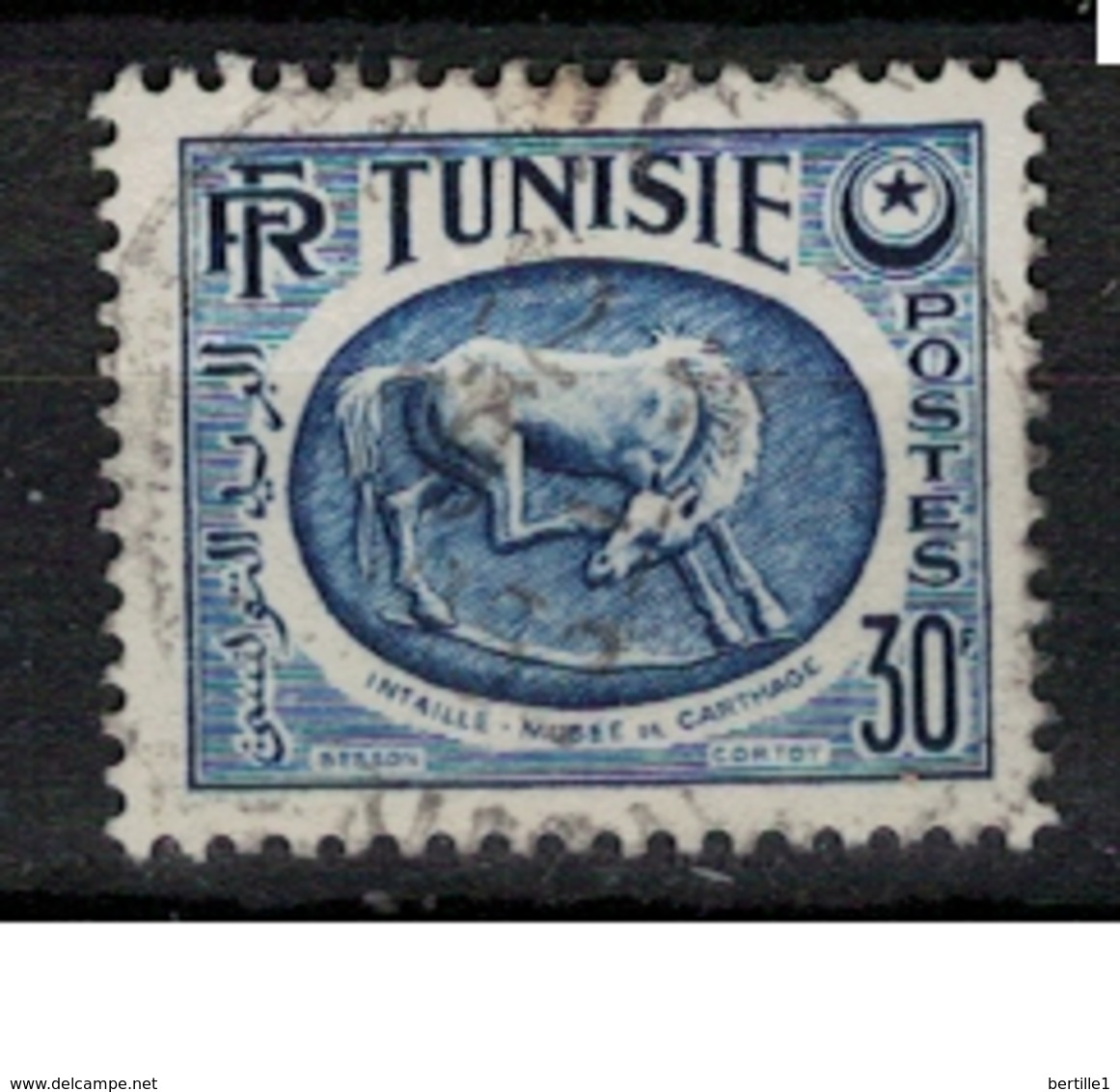 TUNISIE       N°  YVERT     345  B   OBLITERE       ( O   2/28 ) - Gebruikt