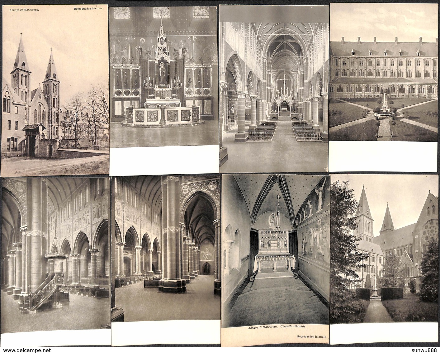 Abbaye De Maredsous - Lot 8 Cartes - Anhee