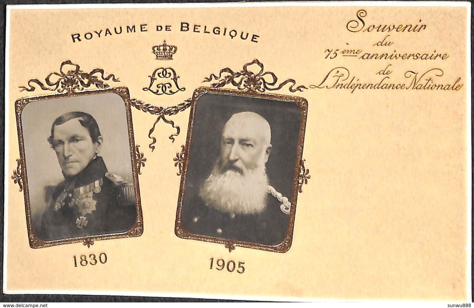 Royaume De Belgique - 75ème Anniversaire De L'Indépendance Nationale 1830-1905 (H M Dobrecourt) - Familles Royales