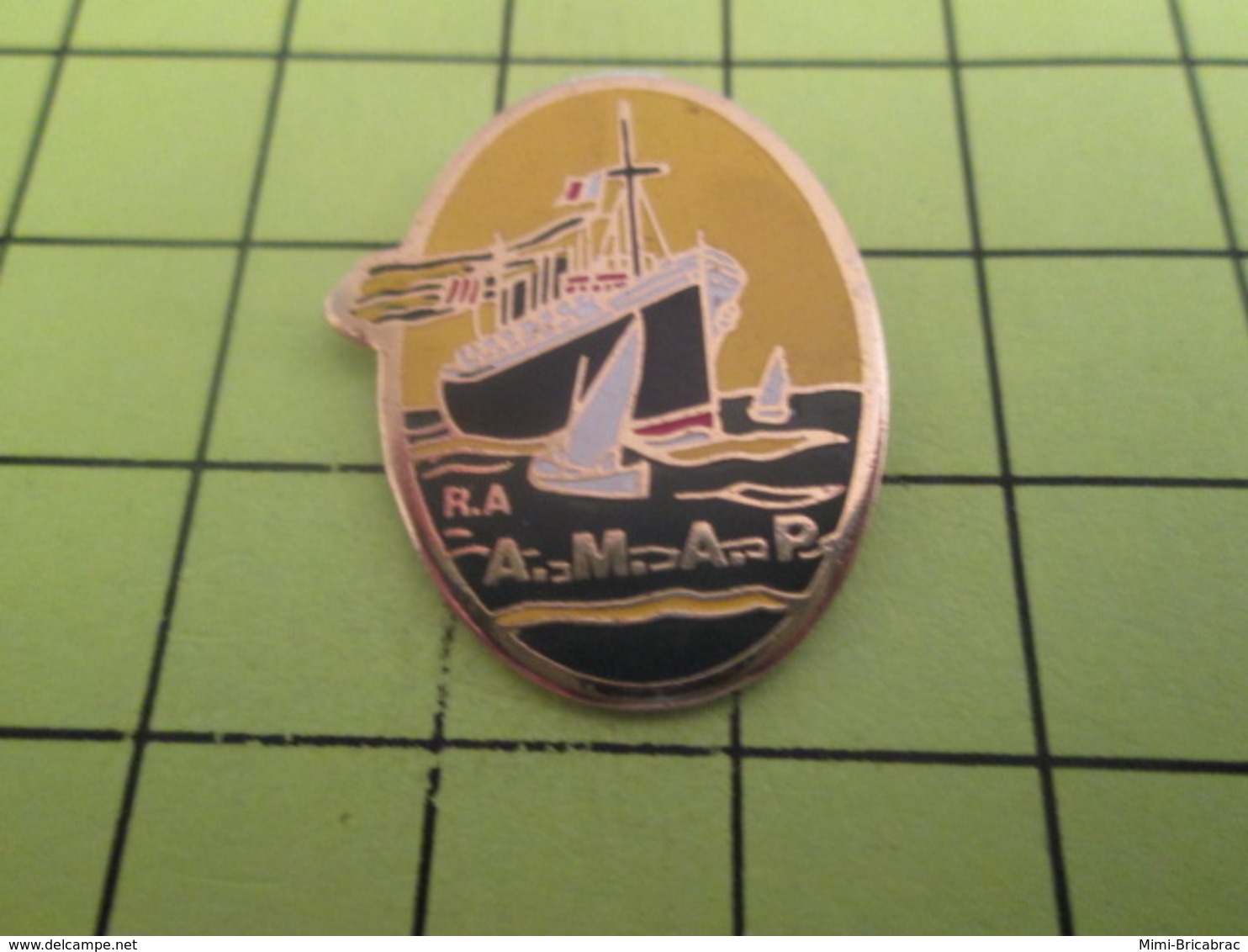 711e Pin's Pins / Beau Et Rare : THEME : BATEAUX / PAQUEBOT VOILIER R.A. A.M.A.P - Informatique