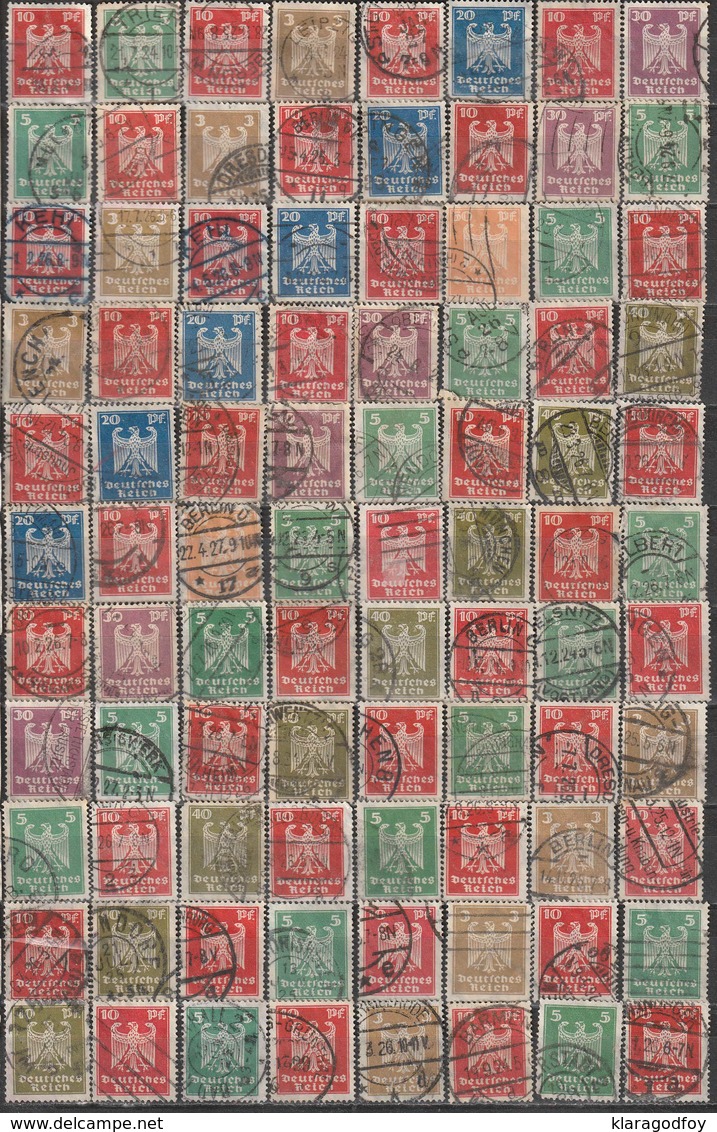 Germany Reich Reichsadler 1924 Small Accumulation (please Read Description) B190510 - Oblitérés