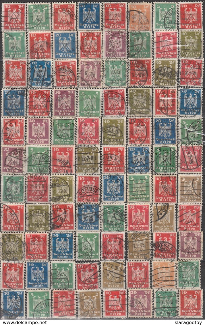 Germany Reich Reichsadler 1924 Small Accumulation (please Read Description) B190510 - Oblitérés