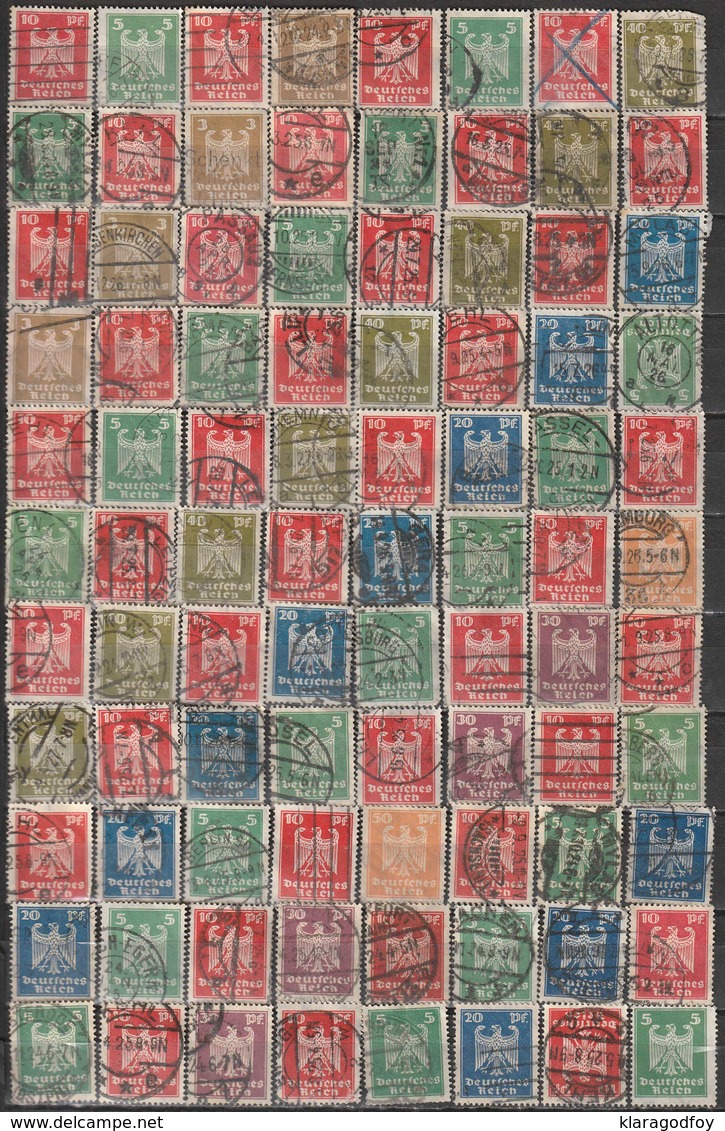 Germany Reich Reichsadler 1924 Small Accumulation (please Read Description) B190510 - Oblitérés