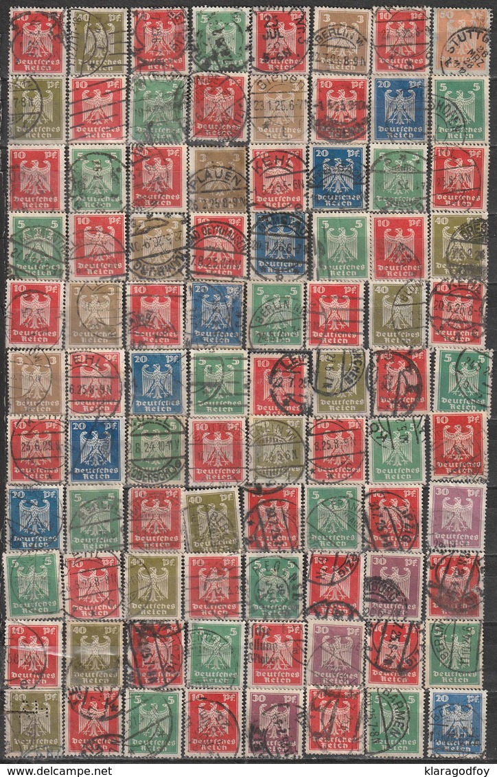 Germany Reich Reichsadler 1924 Small Accumulation (please Read Description) B190510 - Oblitérés