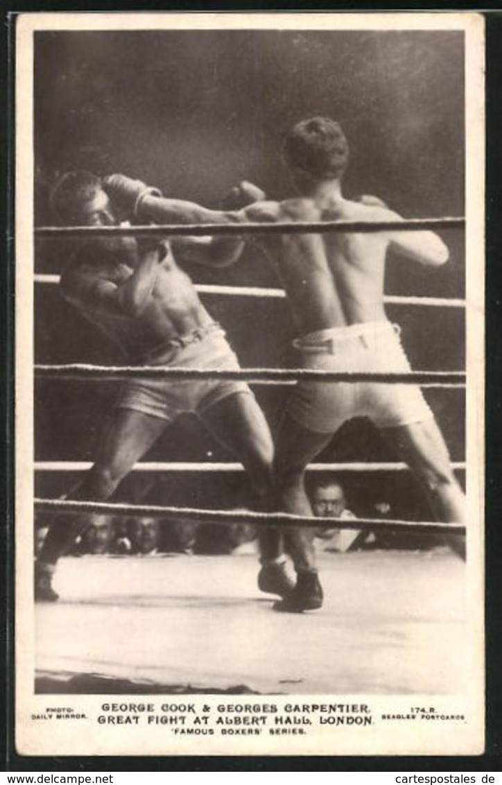 AK Famous Boxers, George Cook & Georges Carpenter At Albert Hall, London - Boxe